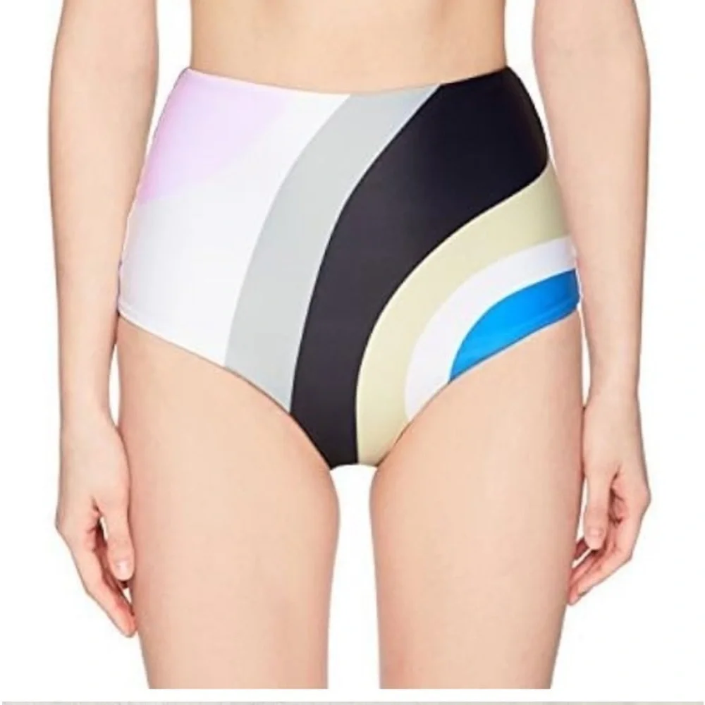 NWT Mara Hoffman Swim Lydia Bikini Bottom Womens Sage Multi Color